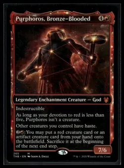 Purphoros, Bronze-Blooded (Showcase) M Theros Beyond Death 265 NM - Image 1