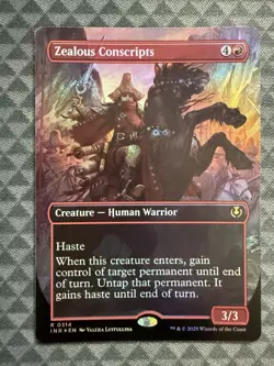 MTG Zealous Conscripts #0314 Foil Borderless Rare Innistrad Remastered (INR) - Image 2