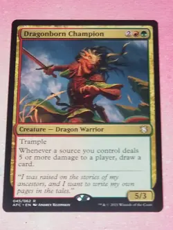 Dragonborn Champion Mtg AFR Commander Booster Fresh - Image 1