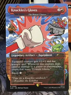 Knuckles's Gloves Reaver Cleaver #2095 NM/M MTG Magic Secret Lair Sonic Knuckles - Image 1