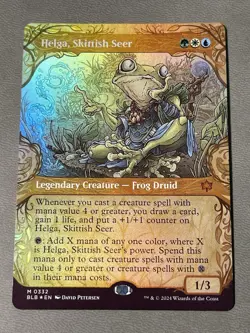 Helga, Skittish Seer (Showcase) MTG Bloomburrow Foil NM - Image 1