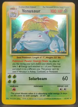 Venusaur 015/102 Base Set Holo Pokemon TCG {LP} - Image 1