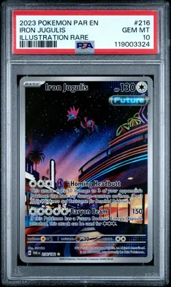 2023 Pokemon Iron Jugulis #216 Illustration Rare PSA 10 GEM MINT 🌌 Paradox Rift - Image 1