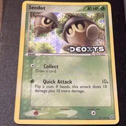Pokemon Card Ex Deoxys Seedot 71/107 2005 Reverse Holo - Image 1