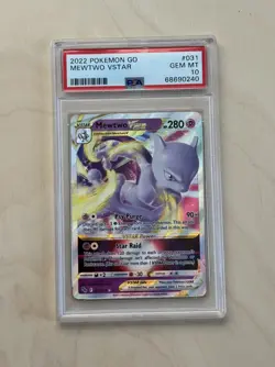 2022 POKEMON GO #031 MEWTWO VSTAR PSA 10 - Image 1