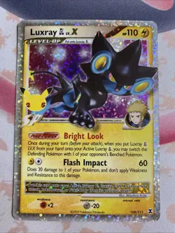 Pokemon LUXRAY GL Lv.X 109/111 - Celebrations - ULTRA RARE HOLO - MINT - Image 1