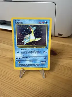 Lapras 10/62 Fossil Holo Vintage Pokemon TCG - Image 1