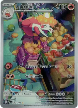 Pokemon Lokroko Secret Illustration Rare Entwicklungen in Paldea 202/193 NM DE - Image 1