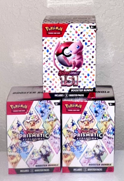 Pokemon 151 x1 And Prismatic Evolutions x2 Booster Bundle Lot NEW SEALED - Image 1