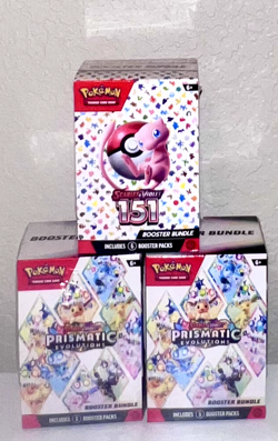 Pokemon 151 x1 And Prismatic Evolutions x2 Booster Bundle Lot NEW SEALED - Image 5
