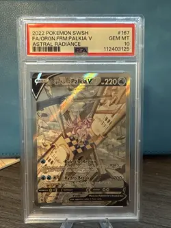 2022 POKEMON SWSH ASTRAL RADIANCE #167 FULL ART/ORIGIN FORME PALKIA V PSA 10 - Image 1