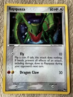 2006 Pokemon TCG Rayquaza POP Series 1 Promo Holo Rare 3/17 MP/HP - Image 1