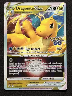 Pokemon GO Dragonite V & VSTAR SWSH235 & SWSH236 Holo Promos Near Mint (NM) - Image 4