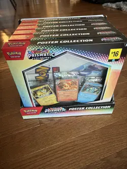 Pokemon Prismatic Evolutions Poster Collection Sealed Full Display Case Lot Of 6 - Image 1
