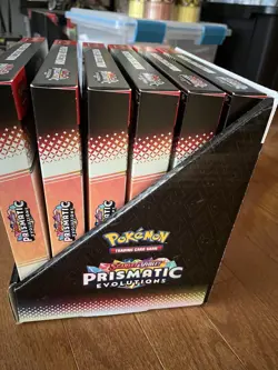 Pokemon Prismatic Evolutions Poster Collection Sealed Full Display Case Lot Of 6 - Image 3