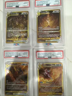 2023 Pokemon SWSH Giratina, Arceus, Palkia, Dialga VSTAR PSA 10 Graded Card Set - Image 1