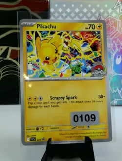 Pokemon Pikachu 2025 World Championships SVP EN 225 Promo Card Black Star Promo - Image 1