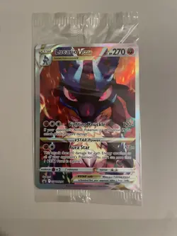 Pokemon TCG Lucario Black Star Promo VSTAR #SWSH291 Holo Card Sealed Unopened - Image 1