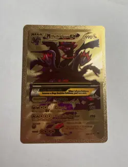 M Hydreigon Ex Gold Foil Fan Art Display Card Mega Evolution NM - Image 1