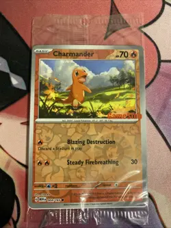 Pokemon TCG Stamped Gamestop Promo Charmander Sealed 004/165 - Image 1