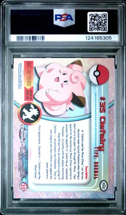 2000 TOPPS CHROME POKEMON T.V. #35 CLEFAIRY PSA 8 - Image 2