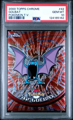 2000 TOPPS CHROME POKEMON T.V. #42 GOLBAT PSA 10 - Image 1
