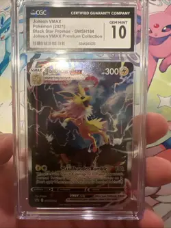 CGC 10 Jolteon VMAX SWSH184 Premium Collection Black Star Promo Pokemon - Image 3