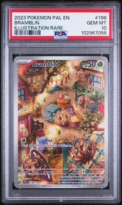 2023 POKEMON PAL EN-PALDEA EVOLVED ILLUSTRATION RARE #198 BRAMBLIN PSA 10 - Image 1