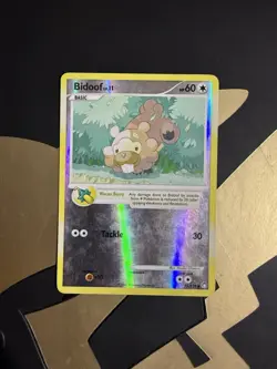 Bidoof 73/123 Reverse Holo Common DP Mysterious Treasures Pokemon HP DAMAGED - Image 1