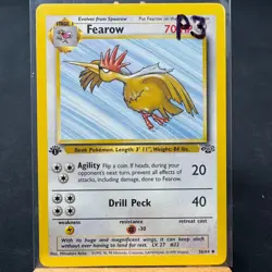 Fearow - 36/64 - Jungle Set - 1st Edition - Uncommon - Pokemon - WOTC - Played - Image 3