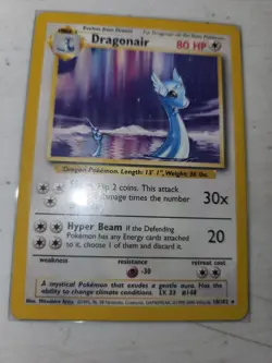 Dragonair - Base Set 18/102 - Rare Non-Holo Pokemon Card WOTC - LP/NM - Image 1
