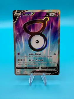 Pokemon TCG Unown V 176/195 Silver Tempest Full Art Ultra Rare Holo NM - Image 1