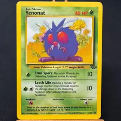 Venonat - 63/64 - Jungle Set - Unlimited - Common - Pokemon - WOTC - Played - Image 1