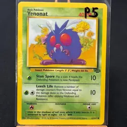 Venonat - 63/64 - Jungle Set - Unlimited - Common - Pokemon - WOTC - Played - Image 3