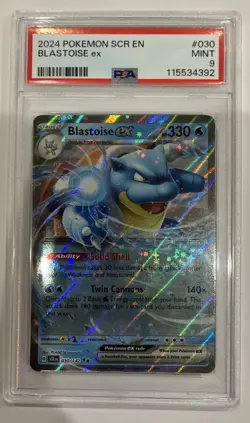 2024 Pokemon Scr En Blastoise Ex Psa 9 - Image 1