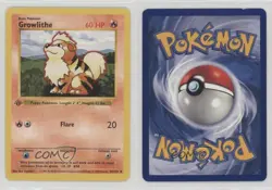 Growlithe Shadowless 1st Ed. Pokemon Base Set #28 1999 05p9 - Image 3