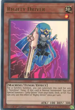 Yugioh Righty Driver DUPO-EN032 Ultra Rare 1st Ed NM x3 Play Set - Image 1