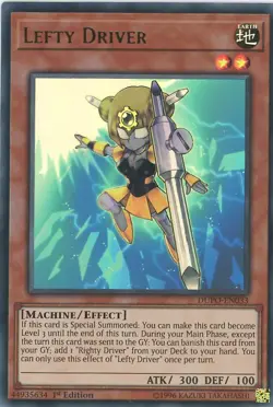 Yugioh Lefty Driver DUPO-EN033 Ultra Rare NM x3 Play Set - Image 1