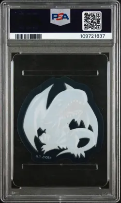 Yugioh PSA 9 Blue Eyes White Dragon Lawson Collab Langue De Chat Sticker 2024 - Image 2