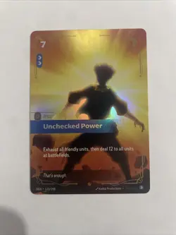 Riftbound League Of Legends Origins Epic Foil Unchecked Power 123/298 Card - Image 1