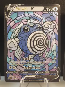 Poliwag, Poliwhirl, & Poliwrath CUSTOM Stained Glass Holo Cards -Dissplay Only - Image 3