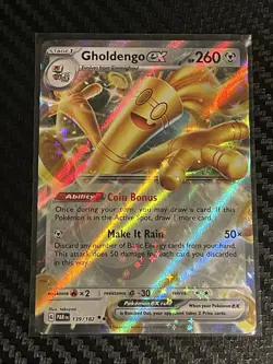 Gholdengo ex 139/182 Pokemon TCG Card PAR Near Mint NM - Image 1