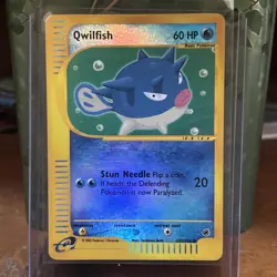 Pokemon Card - Qwilfish Expedition 127/165 Common Reverse Holo 2002 - Image 1