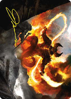 The Balrog, Durin's Bane Art Card (Gold-Stamped Signature) The Lord of the Rings - Image 1