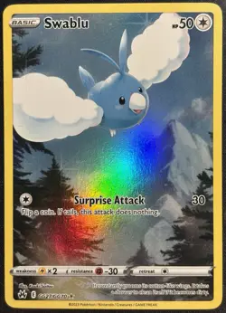 Swablu GG27/GG70- Pokemon TCG Crown Zenith Galarian Gallery Holo 2023- M/LP Card - Image 1