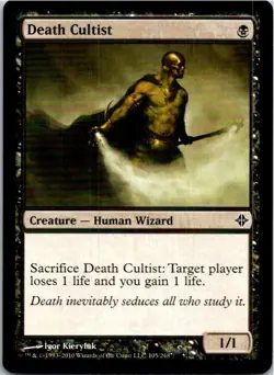 Death Cultist Magic_the_gathering Rise of the Eldrazi Lightly played - Image 1