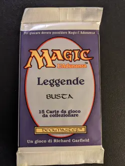 Magic The Gathering Italian Legends "Busta" booster pack, factory sealed - Image 1