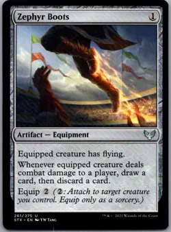 #261 Zephyr Boots Strixhaven: School of Mages Uncommon - Image 1