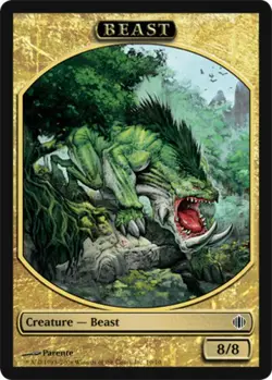 1x Beast Token Moderate Play MTG Magic - Kid Icarus - - Image 1