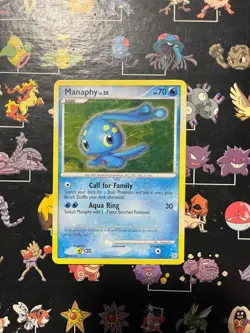 Pokemon Diamond & Pearl Manaphy Holo #9 Light Play 🌀 SWIRL 🌀 - Image 1
